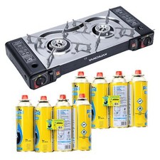 Portable Double 2 Burner Gas
